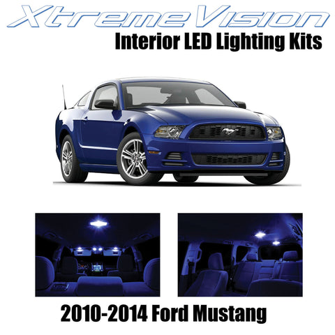 XtremeVision Interior LED for Ford Mustang 2010-2014 (5 Pieces) Blue Interior LE