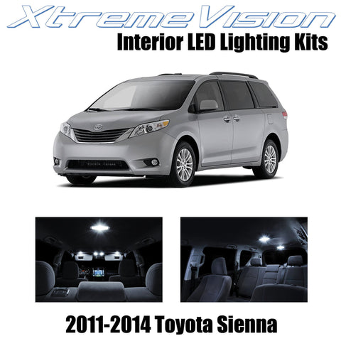 XtremeVision Interior LED for Toyota Sienna 2011-2014 (13 Pieces) Pure White Int
