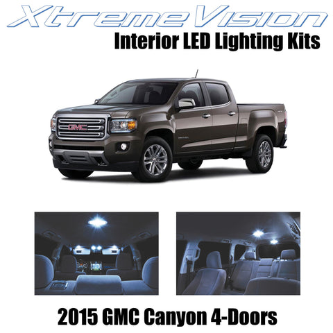 XtremeVision Interior LED for GMC Canyon 4-Door 2015+ (13 Pieces) Cool White Int