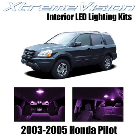 XtremeVision Interior LED for Honda Pilot 2003-2005 (10 Pieces) Pink Interior LE