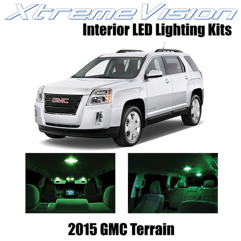 XtremeVision Interior LED for GMC Terrain 2015+ (10 Pieces) Green Interior LED K