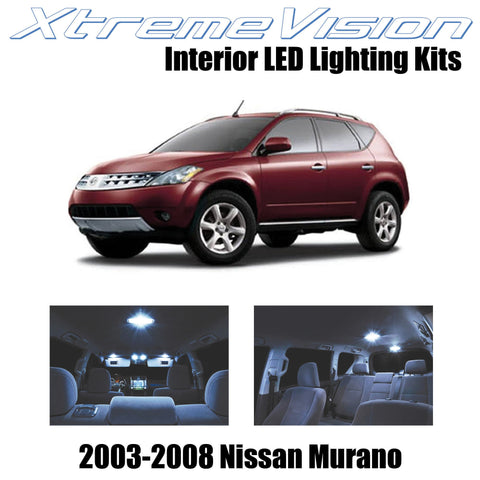 XtremeVision Interior LED for Nissan Murano 2003-2008 (9 Pieces) Cool White Inte