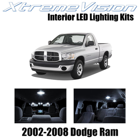 XtremeVision Interior LED for Dodge Ram 2002-2008 (10 Pieces) Pure White Interio