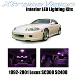 XtremeVision Interior LED for Lexus SC300 SC400 1992-2001 (5 Pieces) Pink Interi