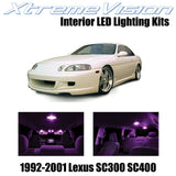 XtremeVision Interior LED for Lexus SC300 SC400 1992-2001 (5 Pieces) Pink Interi