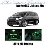 XtremeVision Interior LED for Kia Sedona 2015+ (9 Pieces) Green Interior LED Kit