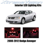 XtremeVision Interior LED for Dodge Avenger 2008-2012 (10 Pieces) Red Interior L