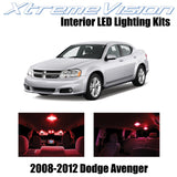 XtremeVision Interior LED for Dodge Avenger 2008-2012 (10 Pieces) Red Interior L