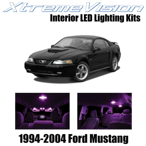 XtremeVision Interior LED for Ford Mustang 1994-2004 (5 Pieces) Pink Interior LE