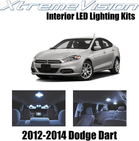 Xtremevision Interior LED for Dodge Dart 2012-2014 (6 Pieces) Interior LED Kit + Installation Tool