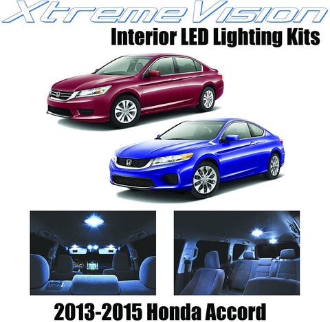 Xtremevision Interior LED for Honda Accord 2013-2015 (8 Pieces) Cool White Interior LED Kit + Installation Tool
