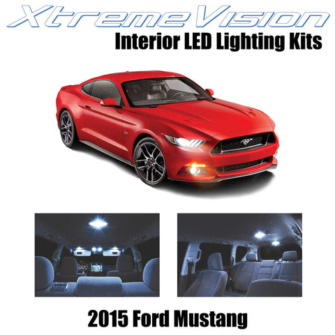 XtremeVision Interior LED for Ford Mustang 2015+ (8 Pieces) Cool White Interior