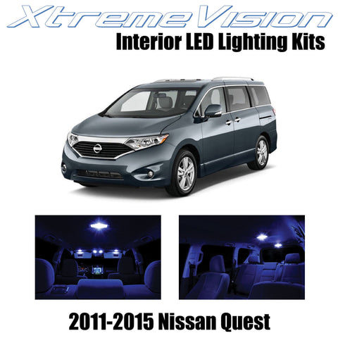 XtremeVision Interior LED for Nissan Quest 2011-2015 (8 Pieces) Blue Interior LE