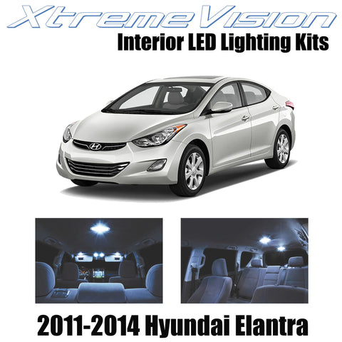 XtremeVision Interior LED for Hyundai Elantra 2011-2014 (4 Pieces) Cool White In