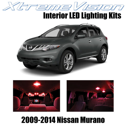XtremeVision Interior LED for Nissan Murano 2009-2014 (10 Pieces) Red Interior L