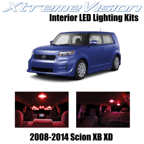 XtremeVision Interior LED for Scion XB XD 2008-2014 (12 Pieces) Red Interior LED