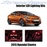 XtremeVision Interior LED for Hyundai Elantra Sedan 2015+ (8 Pieces) Red Interio