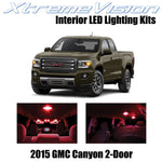 XtremeVision Interior LED for GMC Canyon 2-Door 2015+ (12 Pieces) Red Interior L