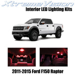 XtremeVision Interior LED for Ford F150 Raptor (8 Pieces) Red Interior LED Kit