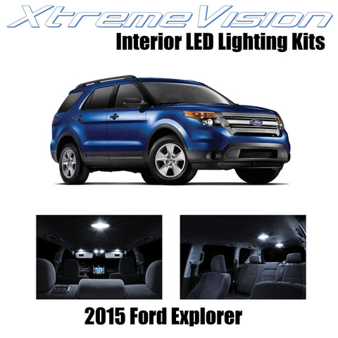XtremeVision Interior LED for Ford Explorer 2015+ (11 Pieces) Pure White Interio