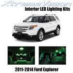 XtremeVision Interior LED for Ford Explorer 2011-2014 (6 Pieces) Green Interior