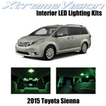 XtremeVision Interior LED for Toyota Sienna 2015+ (13 Pieces) Green Interior LED