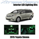 XtremeVision Interior LED for Toyota Sienna 2015+ (13 Pieces) Green Interior LED