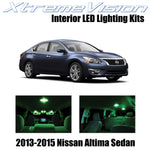 XtremeVision Interior LED for Nissan Altima Sedan 2013-2015 (7 Pieces) Green Int