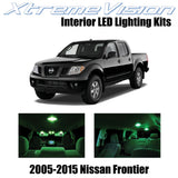 XtremeVision Interior LED for Nissan Frontier 2005-2015 (5 Pieces) Green Interio