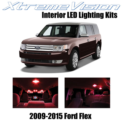 XtremeVision Interior LED for Ford Flex 2009-2015 (8 Pieces) Red Interior LED Ki
