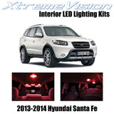 XtremeVision Interior LED for Hyundai Santa Fe 2013-2014 (5 Pieces) Red Interior