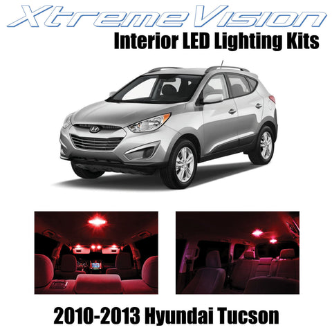 XtremeVision Interior LED for Hyundai Tucson 2010-2013 (7 Pieces) Red Interior L