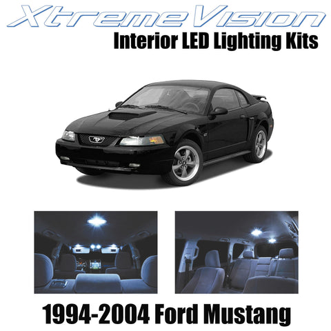 XtremeVision Interior LED for Ford Mustang 1994-2004 (5 Pieces) Cool White Inter