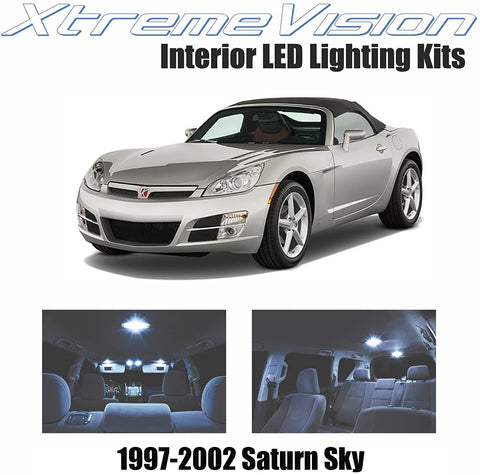 Xtremevision Interior LED for Saturn Sky 2007-2009 (4 Pieces) Cool White Interior LED Kit + Installation Tool