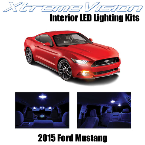 XtremeVision Interior LED for Ford Mustang 2015+ (8 Pieces) Blue Interior LED Ki