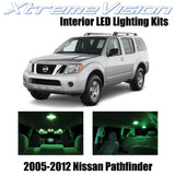 XtremeVision Interior LED for Nissan Pathfinder 2005-2012 (10 Pieces) Green Inte
