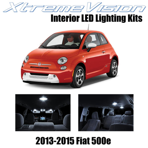 XtremeVision Interior LED for Fiat 500e Electric car 2013-2015 (3 Pieces) Pure W