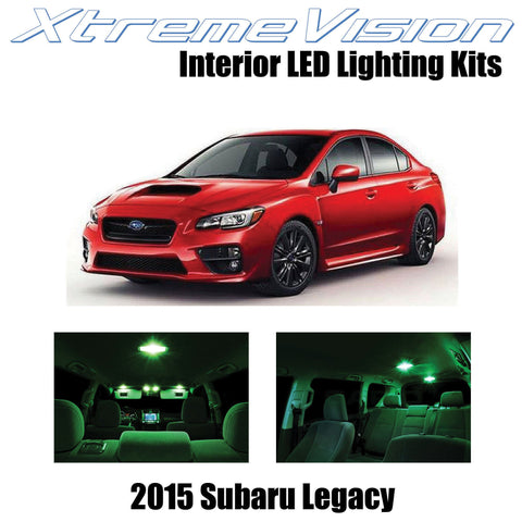 XtremeVision Interior LED for Subaru Legacy 2015+ (12 Pieces) Green Interior LED