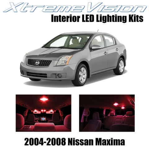 XtremeVision Interior LED for Nissan Maxima 2004-2008 (18 Pieces) Red Interior L