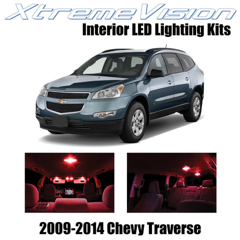 XtremeVision Interior LED for Chevy Traverse 2009-2014 (6 Pieces) Red Interior L