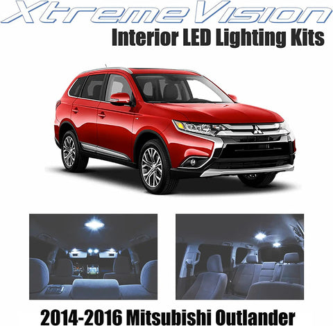 Xtremevision Interior LED for Mitsubishi Outlander 2014-2016 (3 Pieces) Cool White Interior LED Kit + Installation Tool