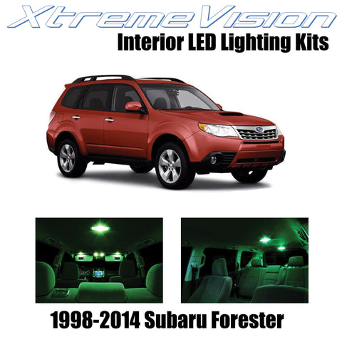 XtremeVision Interior LED for Subaru Forester 1998-2014 (6 Pieces) Green Interio