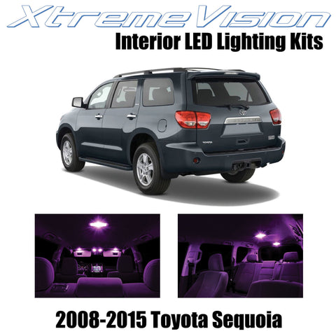 XtremeVision Interior LED for Toyota Sequoia 2008-2015 (13 Pieces) Pink Interior