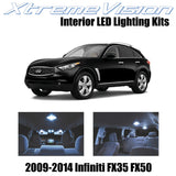 XtremeVision Interior LED for Infiniti FX35 FX50 2009-2014 (12 Pieces) Cool Whit