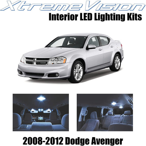 Xtremevision Interior LED for Dodge Avenger 2008-2012 (10 Pieces) Interior LED Kit + Installation Tool
