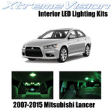 XtremeVision Interior LED for Mitsubishi Evo Lancer 2007-2015 (8 Pieces) Green I