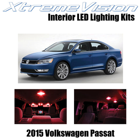 XtremeVision Interior LED for Volkswagen Pasat 2015+ (9 Pieces) Red Interior LED