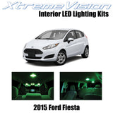 XtremeVision Interior LED for Ford Fiesta 2015+ (7 Pieces) Green Interior LED Ki