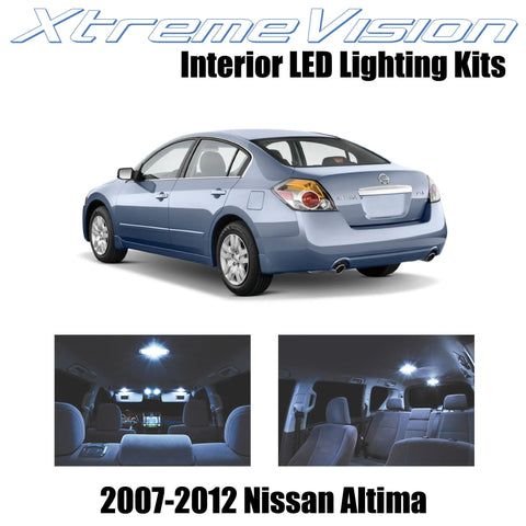 XtremeVision Interior LED for Nissan Altima Sedan 2007-2012 (10 Pieces) Cool Whi