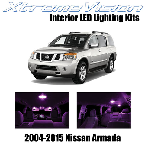 XtremeVision Interior LED for Nissan Armada 2004 -2015 (16 Pieces) Pink Interior